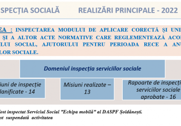 ANUL 2022: Bilanțul activităților de inspectare